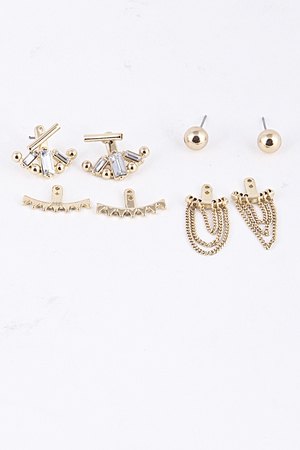 Antique Style Stud Attached Set Earrings 5GBA1
